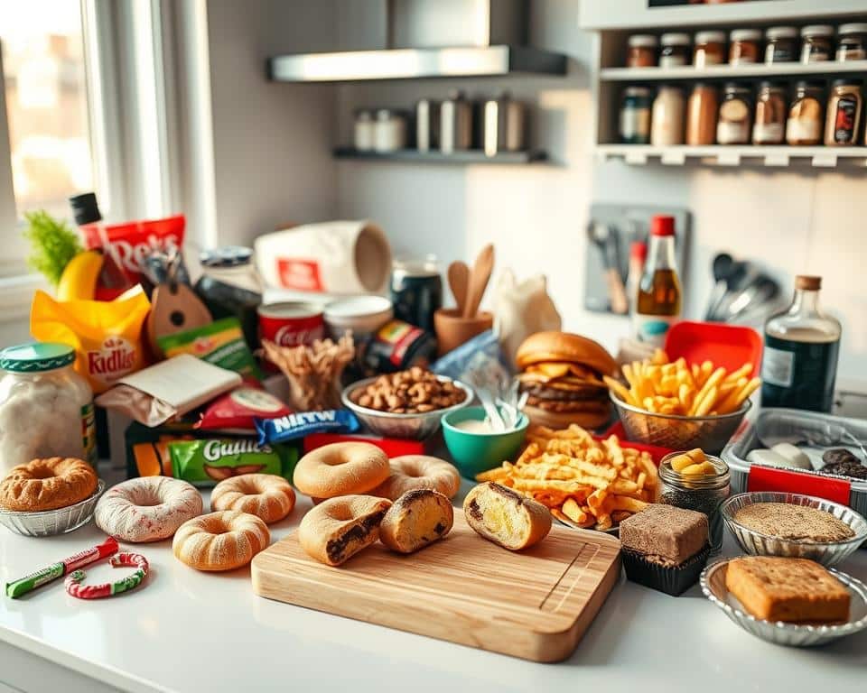 foods to avoid for weight loss displayed on kitchen counter foods to avoid for weight loss displayed on kitchen counter